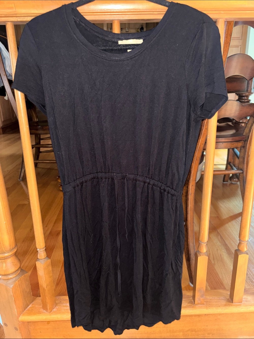 Olive & Oak Black Short Sleeve Mini Dress